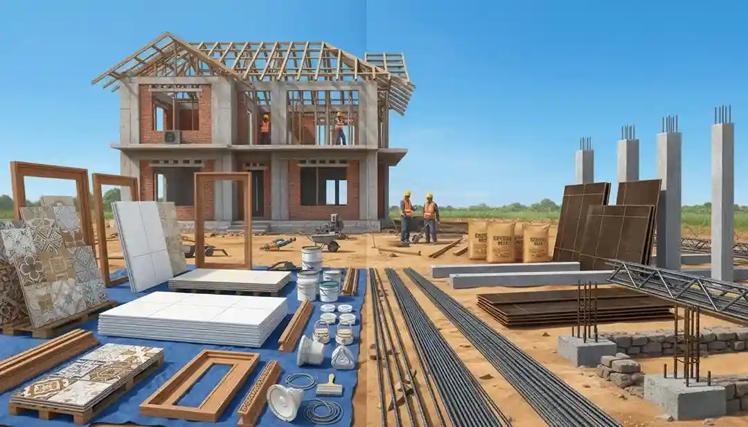 Material Struktur vs Finishing: Mana yang Tidak Boleh Dihemat?