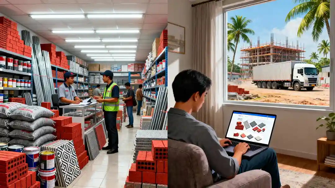 Kelebihan Belanja Online vs Offline di Toko Bahan Bangunan